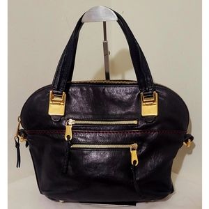 Chloe Angie Black Leather 2Way Satchel Bag Purse